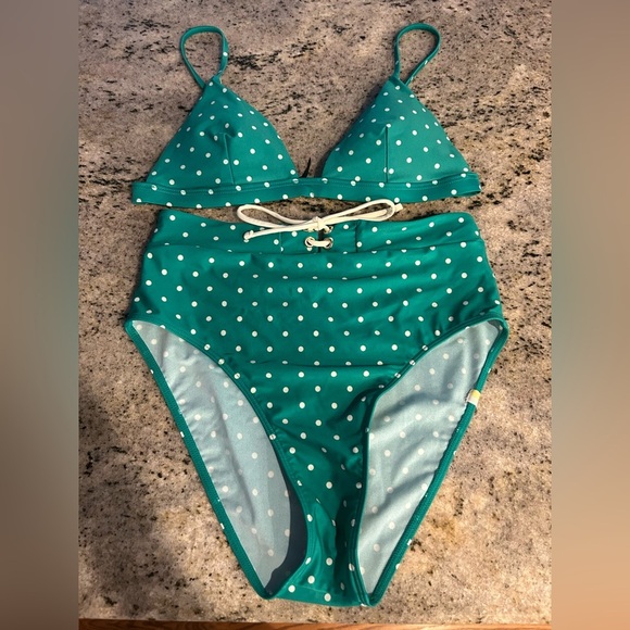 Summersalt green polka dot bikini size 6 - Picture 2 of 6